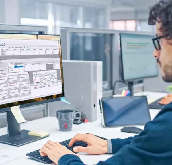 an employee using a real-time optimization software or RTO software