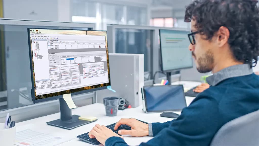 an employee using a real-time optimization software or RTO software